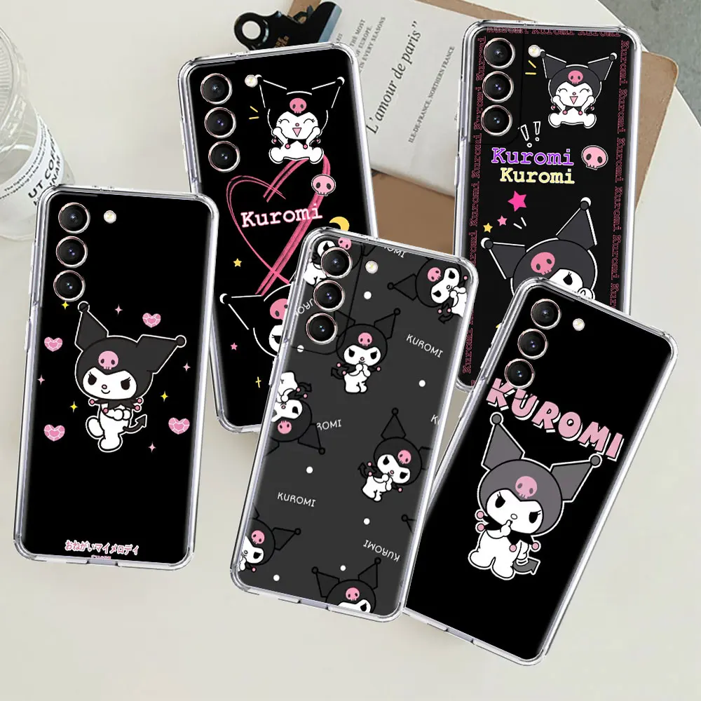 

Clear Case For Samsung Galaxy S22 S20 FE S21 S10 S9 Plus Note 20 Ultra 10 Lite Transparent Phone Shell Black Kuromi