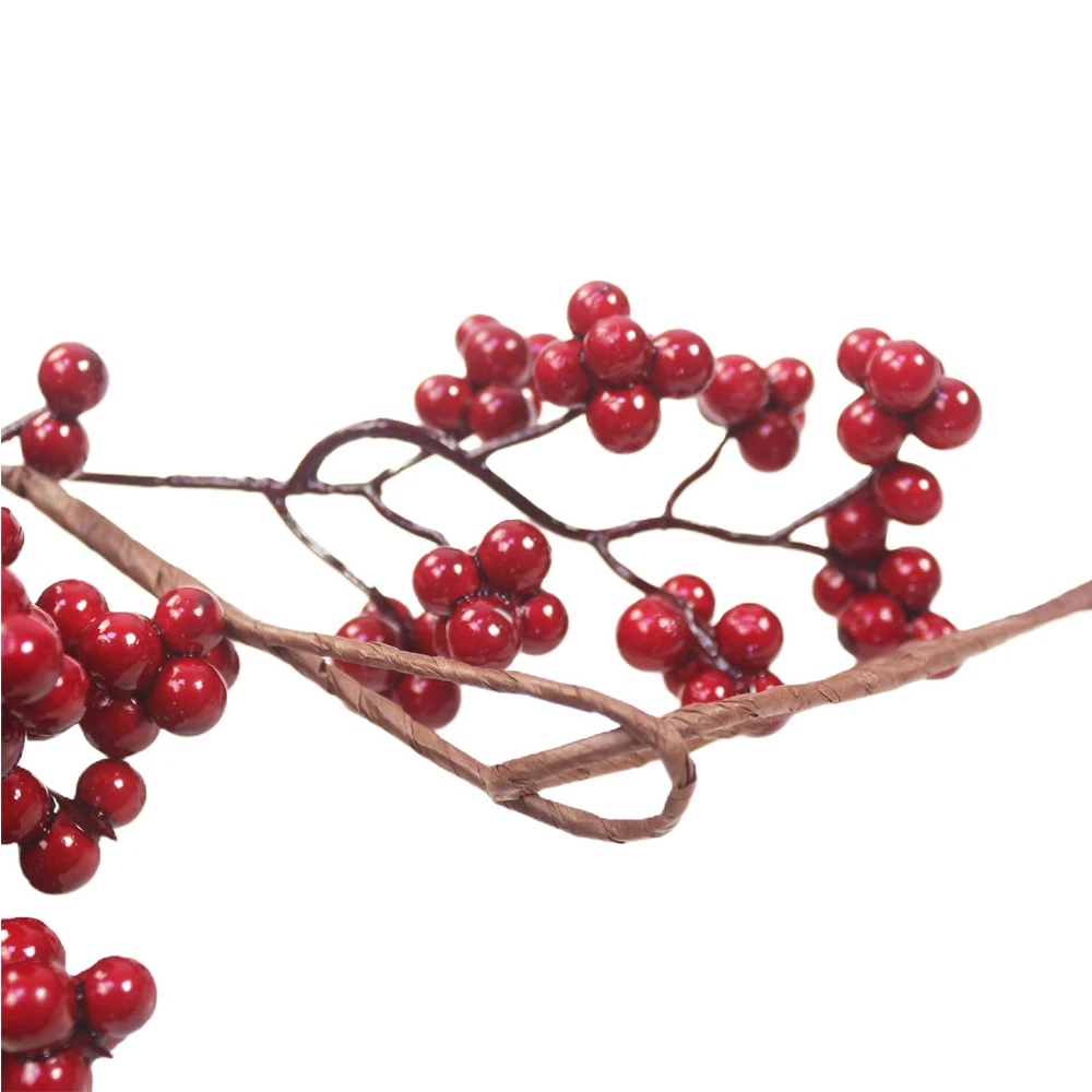 Christmas Garland Artificial Berry Plants Vine Green Red Berry Vine Garden Christmas Decoration Home Accessories Photo Props images - 6