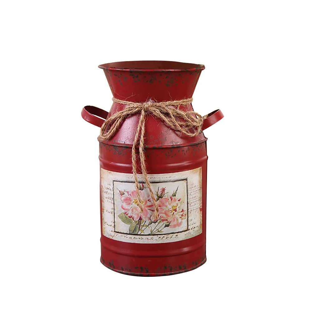 

Деревенский стиль горшки растения подарок поделки свадебный стол винтажное потертое украшение для дома Садовая композиция железная ведро ...