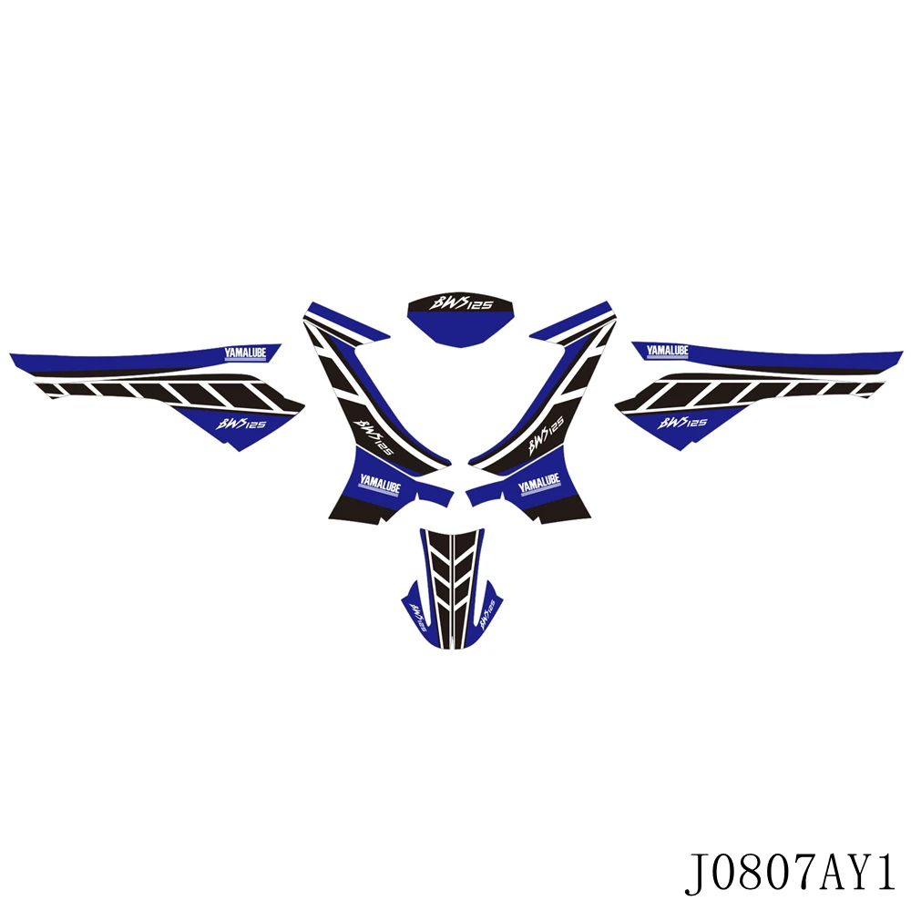

For YAMAHA YW BWS Zuma 125 2009-2019 Full Graphics Decals Stickers Kit Motorcycle Background Custom Number
