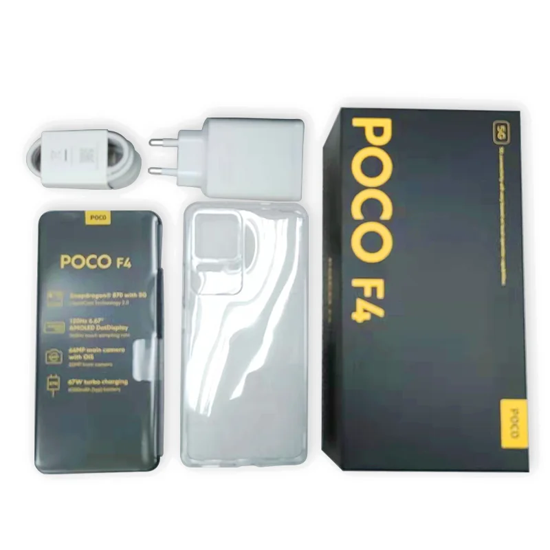 New POCO F4 5G Global Version Smartphone 6GB 128GB/8GB 256GB Snapdragon 870 Octa Core 67W Charging 120Hz 64MP Triple Camera NFC