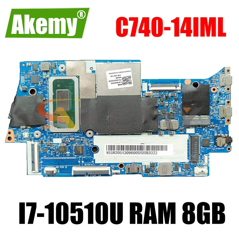 

Материнская плата для ноутбука Lenovo Yoga C740-14IML YOGA, модель FYG41, системная плата для центрального процессора, рабочая память 8 ГБ, протестированна...