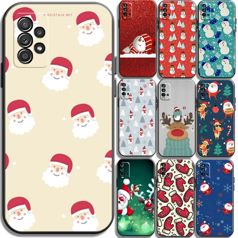 

Christmas Snowman Deer Phone Cases For Xiaomi POCO X3 GT Pro M3 POCO M3 Pro X3 NFC X3 Mi 11 Mi 11 Lite Carcasa Soft TPU Coque