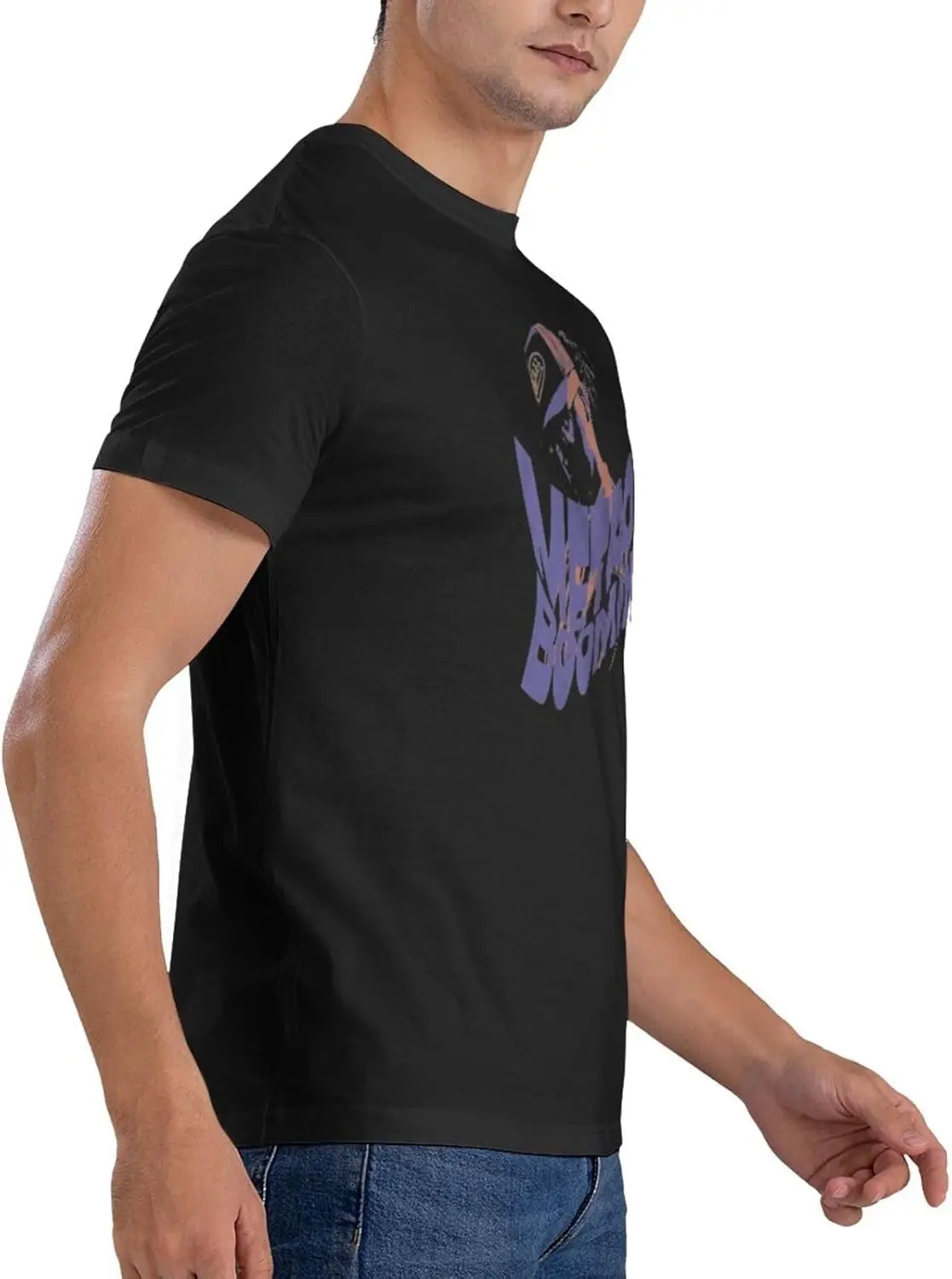 Metro Music Boomin Men's Crew Neck Cotton Short Sleeves T Shirt Summer Fashion Sport Black