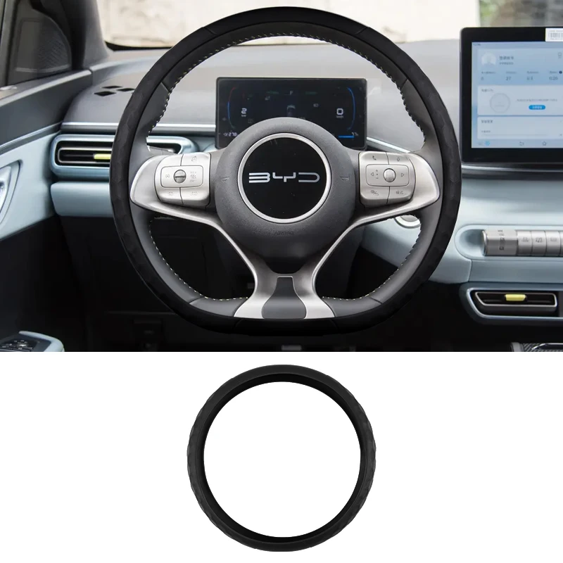 

Чехол на руль для BYD Seagull Dolphin Han EV Yuan Plus Qin Plusdmi Tang Seal Song Pro, силиконовое нескользящее рулевое колесо