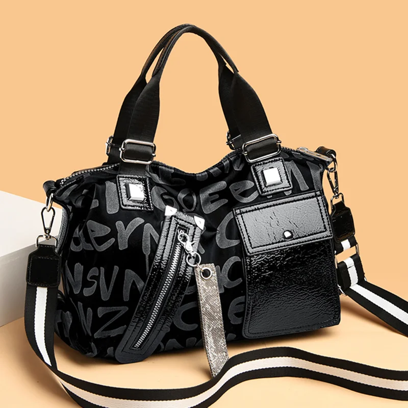 

Luxury Handbags Women Bags Designer Letter Leather Hand Bags Big Capacity Tote Bag for Women 2022 Black Top-handle Shoulder Bags