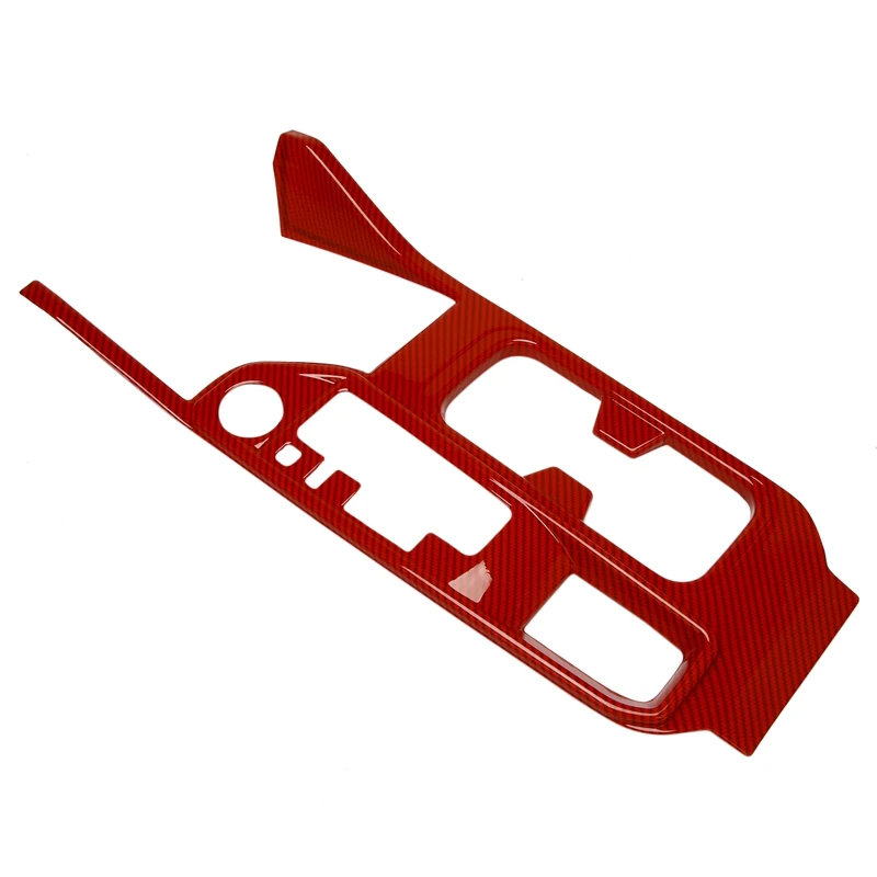 Отделка панели переключения передач автомобиля красное углеродное волокно