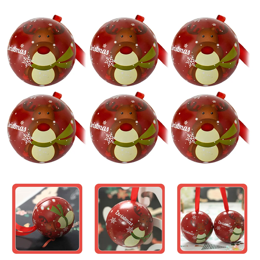 

Christmas Cookie Candy Jars Treat Box Tins Pastry Favor Party Ornament Hanging Holder Storage Biscuit Snack Metal Boxes Canister