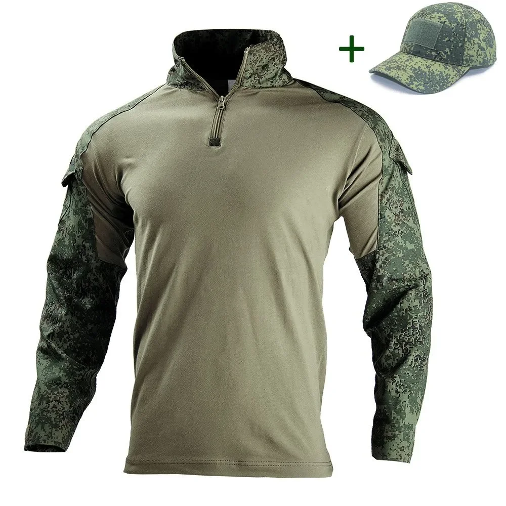 

Camouflage Softair US Army Combat Uniform Military ShirtCargo CP + Tactical Baseball Cap Multicam Airsoft Paintball Cotton Tacti