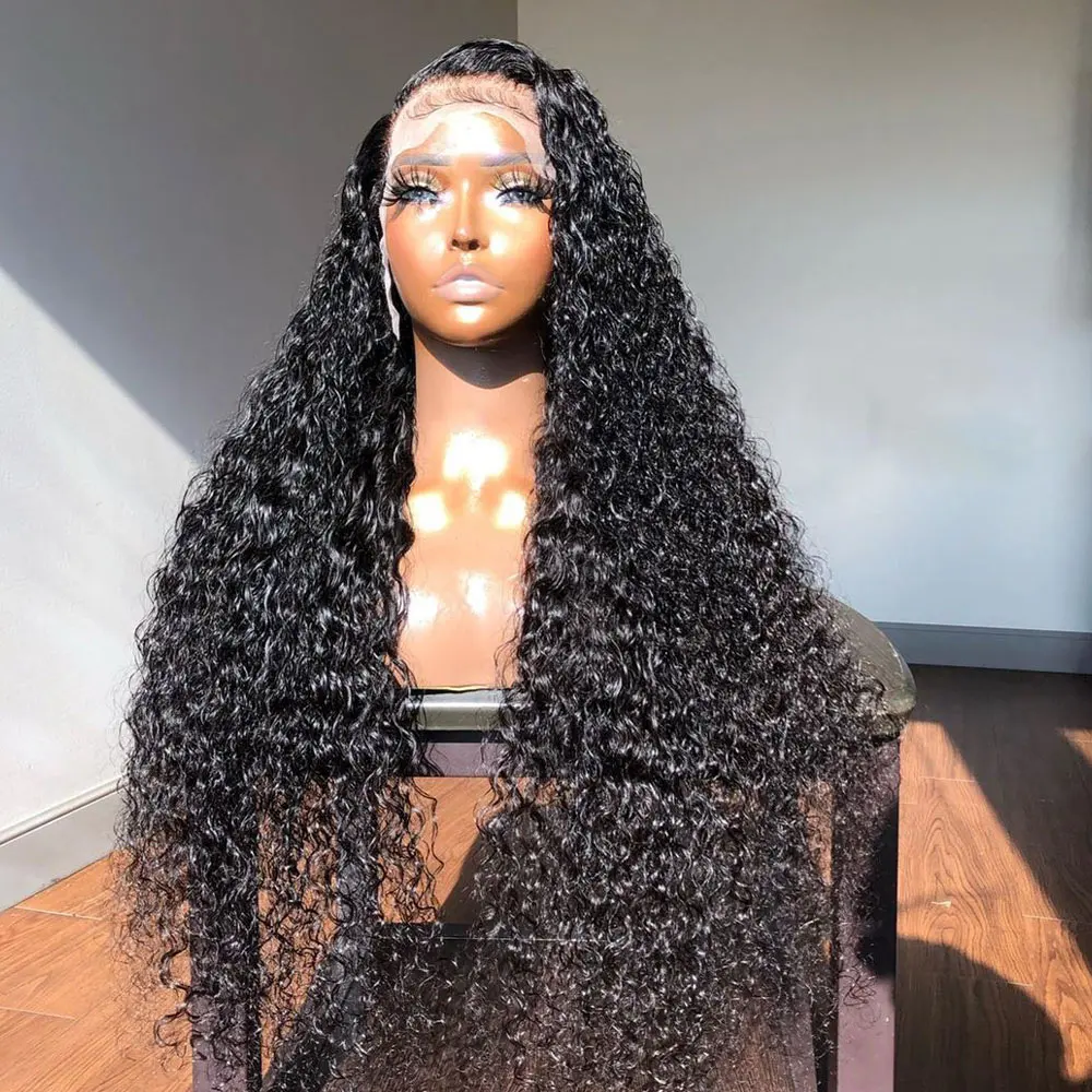 

13х4 Hd глубокая волна кружева фронта al человеческие волосы парик 30 40 дюймов волна воды кружева фронта парики для женщин 250 плотность кудрявые человеческие волосы парик