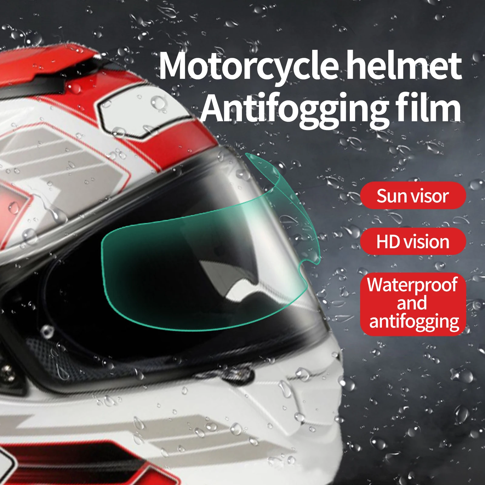 

Новая Универсальная прозрачная патч-пленка для мотоциклетного шлема, противотуманная пленка и пленка от дождя, прочная пленка для шлема Nano ...
