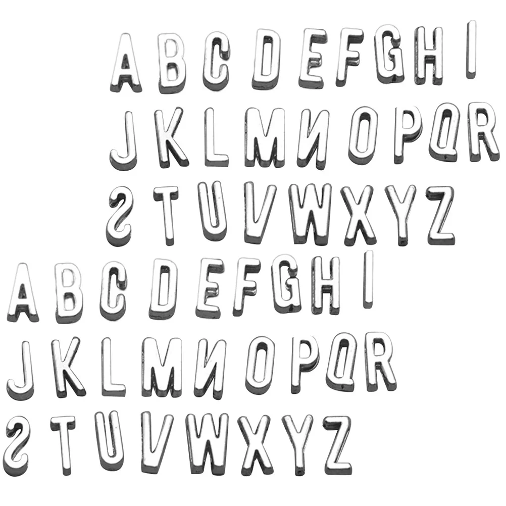 

52pcs Letter Charms A-Z Alphabet Pendants Bracelets Necklaces DIY Crafts for Jewelry Making