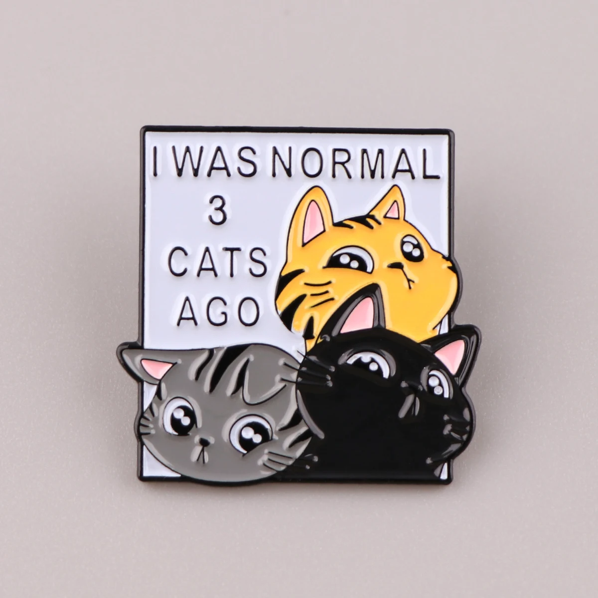 

Cute Cats Enamel Pins I Was Normal Brooches for Women Cartoon Animal Badges Lapel Pins for Backpack Phrase Jewelry Gift For Kids