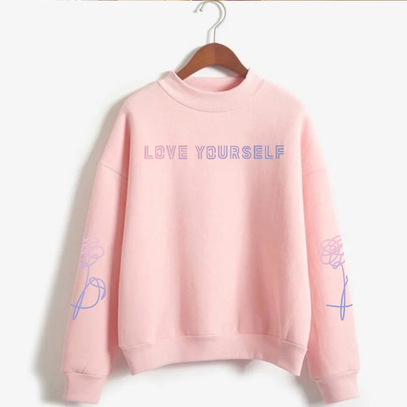 

Толстовка с капюшоном Love Yourself K-pop, свитшоты с капюшоном, одежда для мальчиков bangtan, худи в стиле хип-хоп, Мужская и Женская водолазка, одежда ...