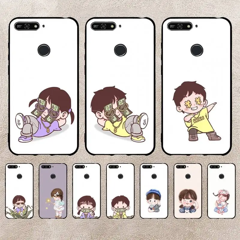 

Cute Little Girl Boy Phone Case For Xiaomi 11 10 12Spro A2 A2lite A1 9 9SE 8Lite 8explorer F1 Poco 12S Ultra Cove