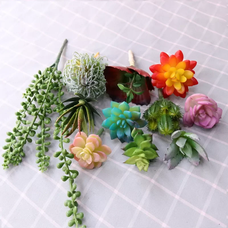 

2022 Desktop mini miniascape green artificial succulents home garden bedroom living room office decoration accessories