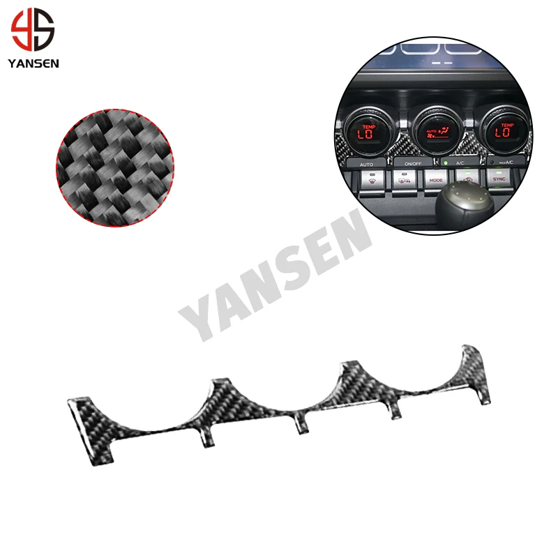 

For Subaru BRZ 2022 Real Carbon Fiber Air Conditioning Switch Adjust Panel AC Sticker Cover Interior Accessories