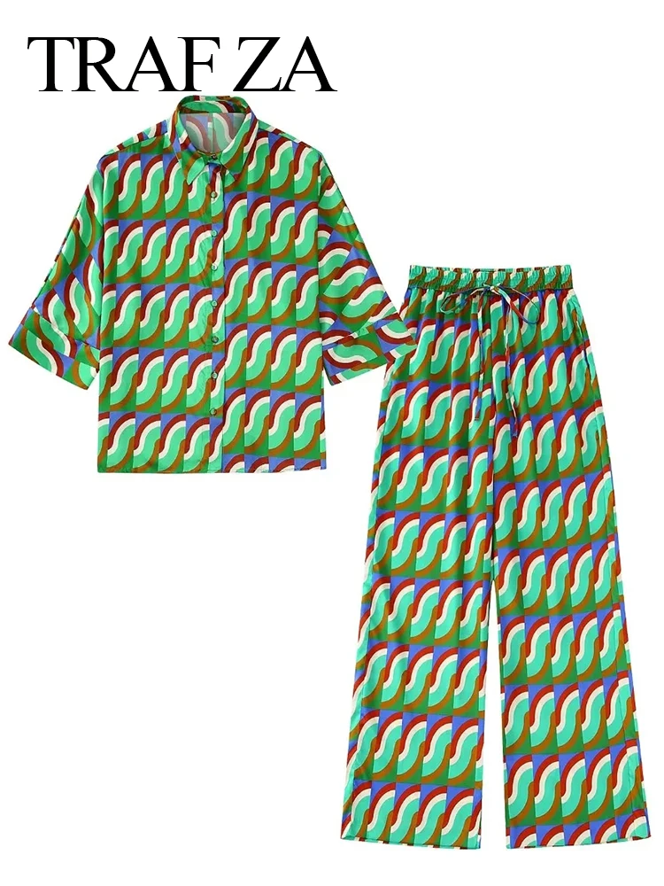 

Женская рубашка с коротким рукавом и принтом, на завязках