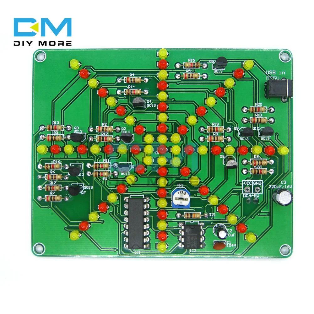 73 светодисветодиодный да, набор для беговой воды, светодиодсветильник световая панель, наборы фонасветильник, мигающая паяльная тренировочная плата, набор для обучения схеме ПП