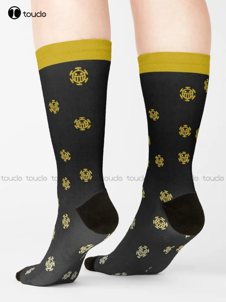 

The Heart Pirates One Piece Heart Pirates Trafalgar Law Socks Red Baseball Socks Personalized Custom 360° Digital Print Gift