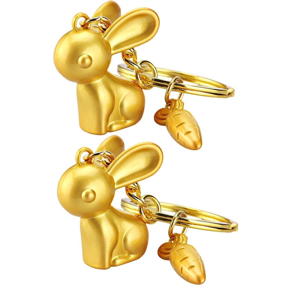 

Keychain Rabbit Key Bunnyring Year Pendant Chinese Animal Chain Hanging Zodiac Decor Charm New Lucky Gift Pendants Keychains