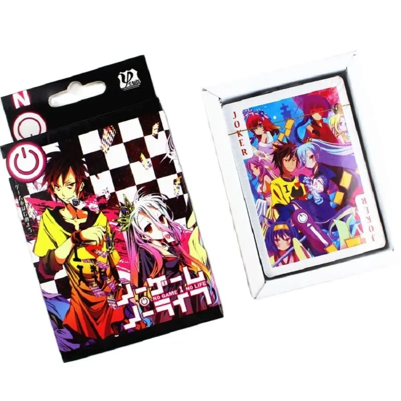 

54 Sheets/Set Anime NO GAME NO LIFE Poker Cards Cosplay Board Game Cards Postcard Fans Gift