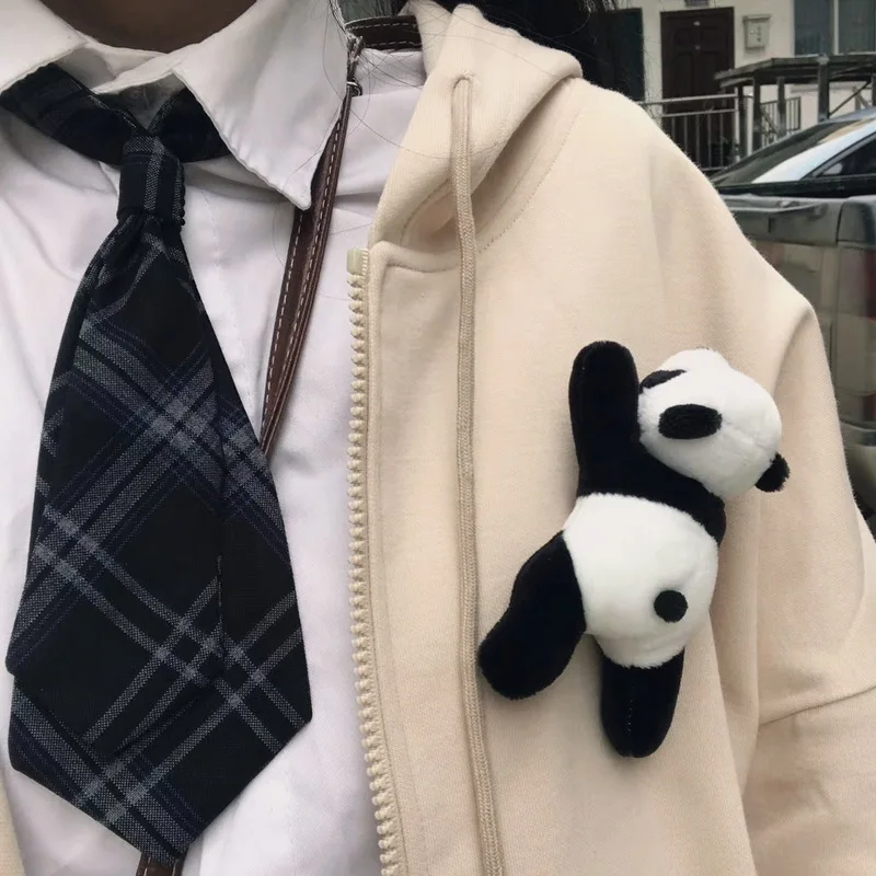 

2pcs Panda Plush Stuffed Toy Cute 12CM Plush Dolls Gift for Birthday Party Anniversary Adorable Small Pendant Brooch Customize
