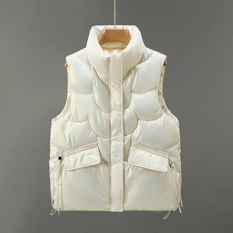 

2022 New Autumn and Winter Women's Warm Vest Fashion Down Padded Vest Vest Women's Loose Jacket