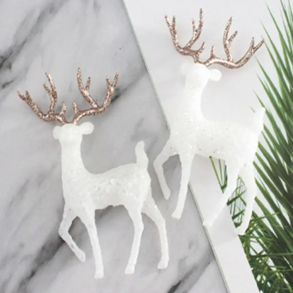 

Easy to Install Sika Deer Statue Beautiful Artificial Elk Artificial Mini Deer Plastic Handmade Elk Miniatures Shop Display