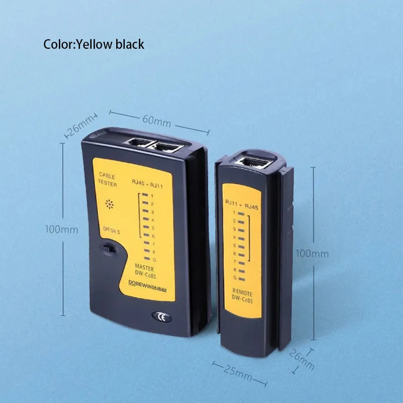 LAN Network Cable Tester Continuity Tester For RJ45 RJ11 RJ12 Twisted Pair Connections CAT5/CAT6/CAT7 UTP LAN Wire Test Tool images - 6