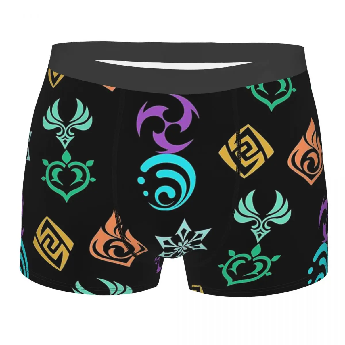 

Pyro Man's Boxer Briefs Genshin Impact Breathable Funny Underwear Top Quality Print Shorts Birthday Gifts