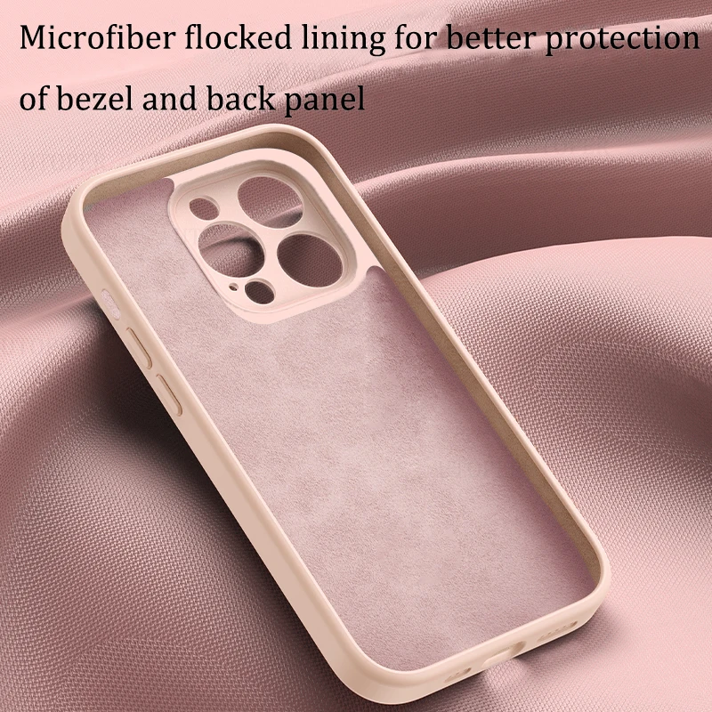 Роскошный жидкий силиконовый однотонный чехол для телефона IPhone 16 15 14 13 12 11 Pro Max Plus