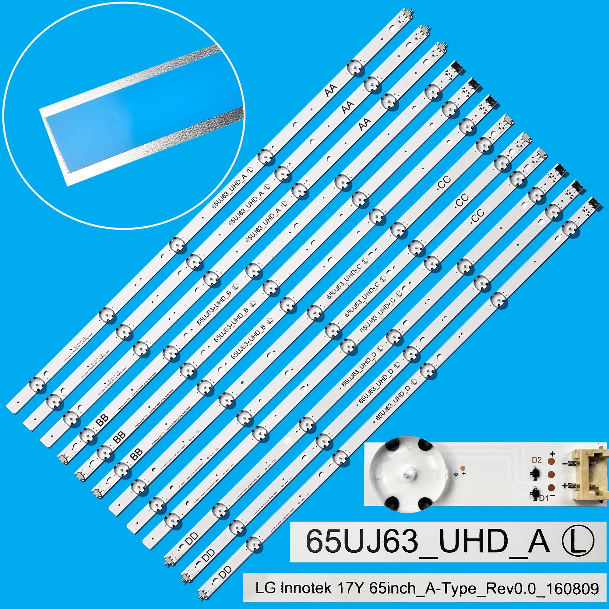 

Светодиодная лента подсветки для 65LG63CJ 65UJ6300 65UJ630V 65UJ634V 65UJ5500 65UK6100 Innotek 17Y 65inch_A SSC 65UJ63_UHD_A B C D