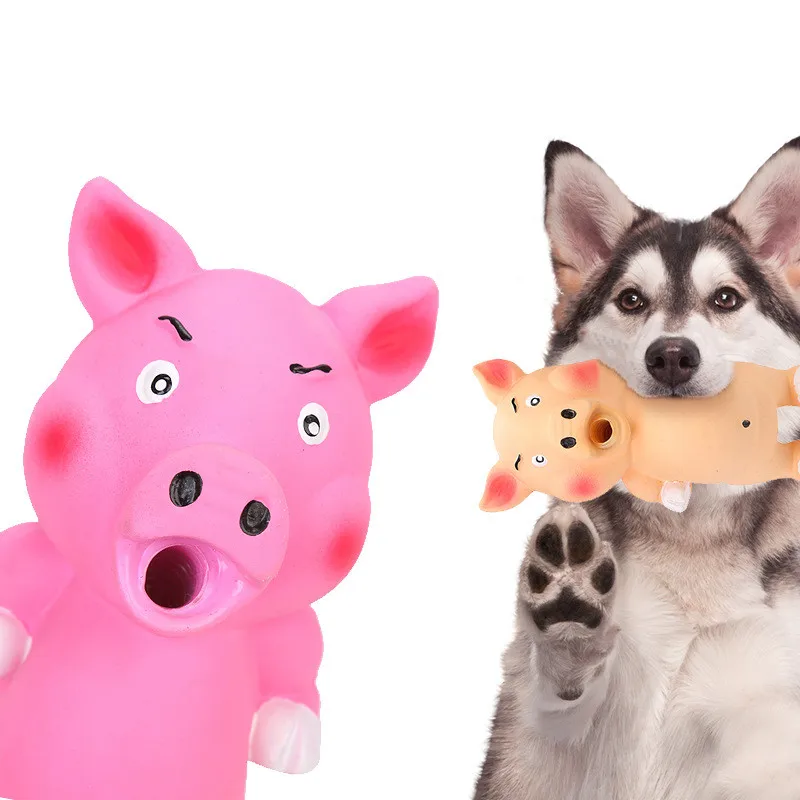 

Standing Pig Stuffed Toys Latex For Dogs Biting Dog Accessories Interaction Grinding Teeth and Cleaning Teeth Supplies Pet Home