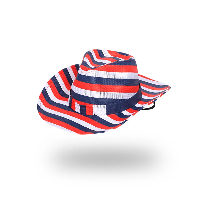 

Ковбойская шляпа с большими полями для мужчин и женщин, ковбойская шляпа в западном стиле с американским флагом, 2023