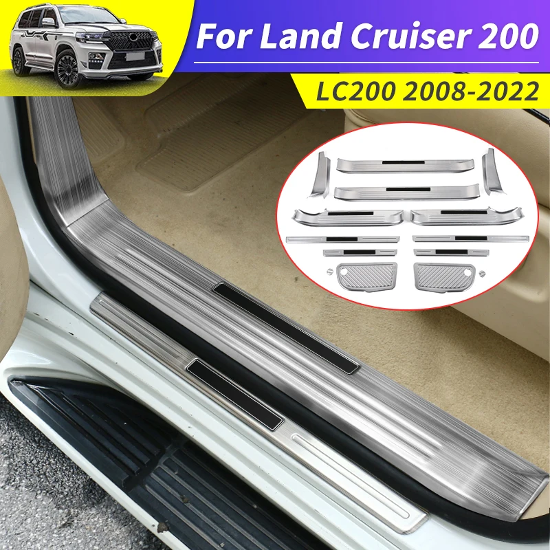 

For Toyota Land Cruiser 200 LC200 2008-2021 Tuning Interior Decoration Accessories Modification, Stainless Steel Threshold 2020