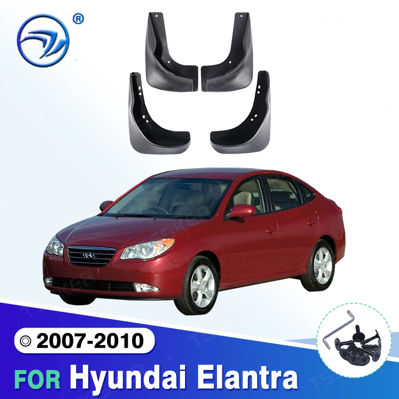 

4 шт. задние брызговики на колеса автомобиля для Hyundai Elantra HD 2007 2008 2009 2010, брызговики, брызговики, аксессуары