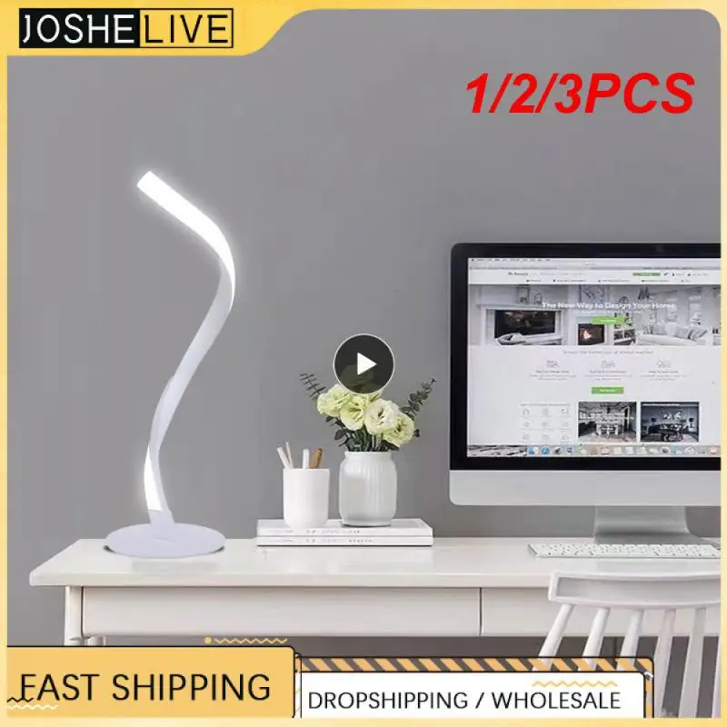 

Современная настольная лампа с дистанционным управлением, 1/2/3 шт., S-образная красочная креативная Настольная лампа с регулируемой яркостью, настольное украшение с защитой глаз, прикроватные лампы