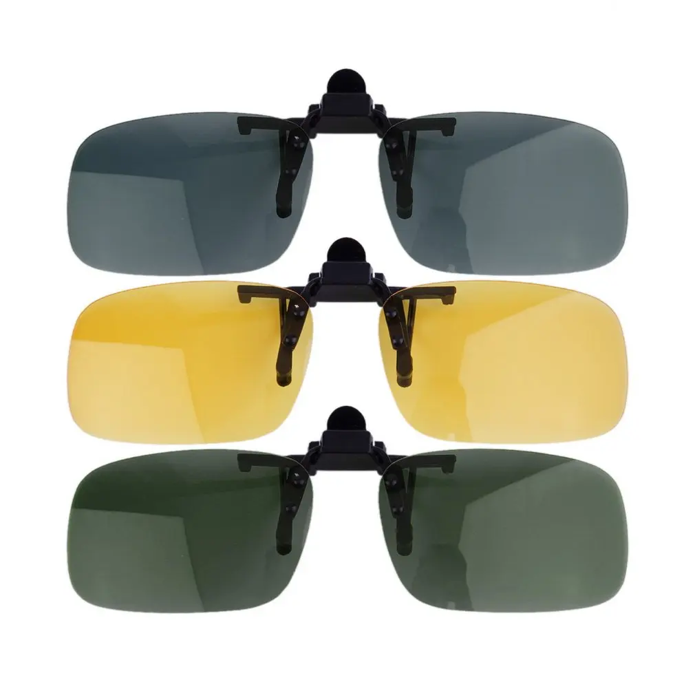 

Driving Night Vision Clip-on Flip-up Lens Sunglasses Cool Eyewear Clip On Lens Anti-UV 400 Unisex For Women & Men