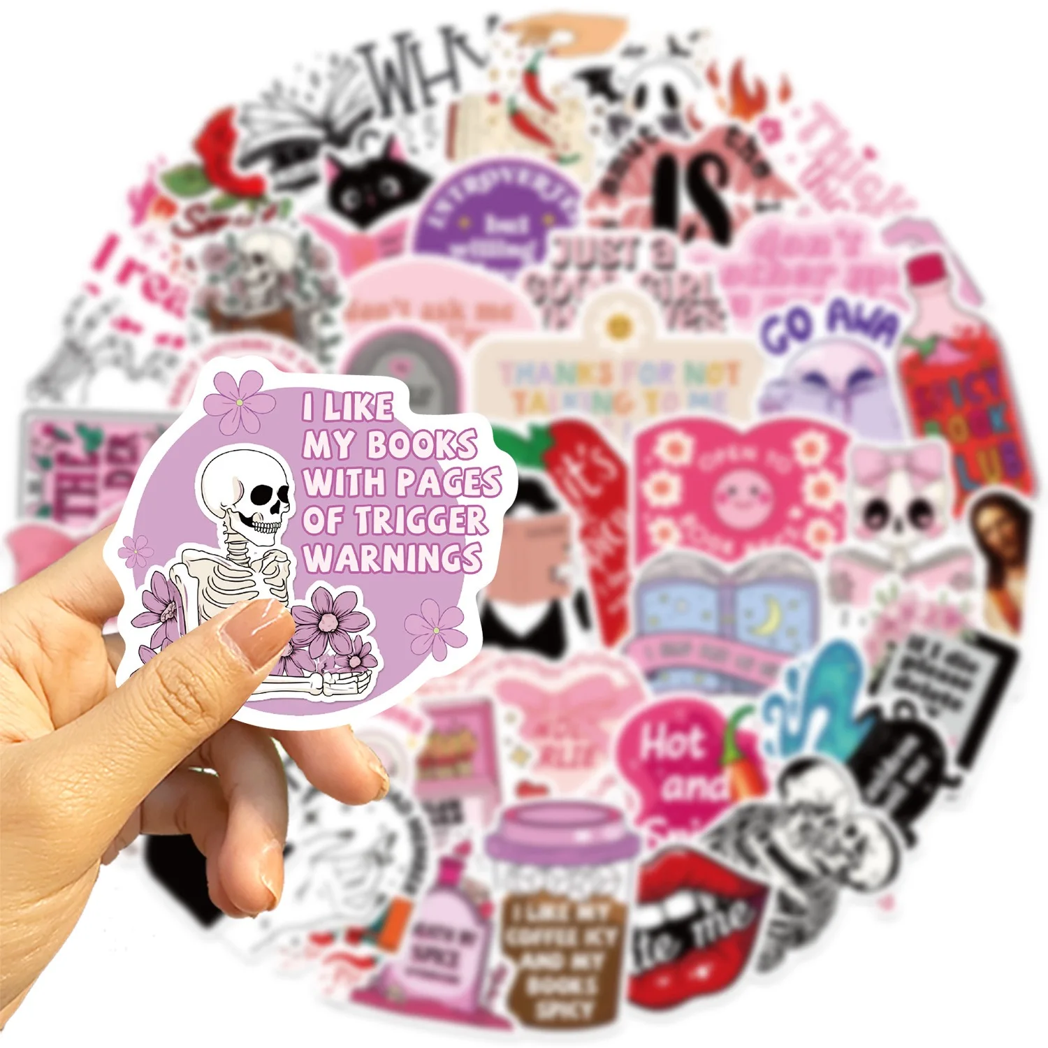 10/50 шт. розовый Smutty Dark Romance Bookish Spice Reader для девочек мультяшная наклейка