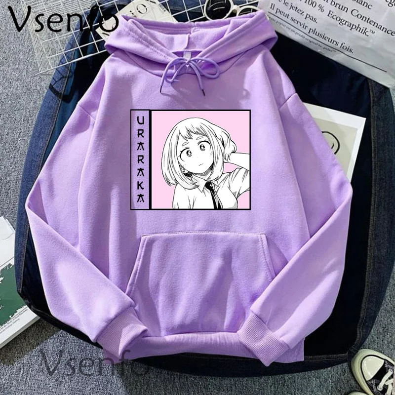 

Uraraka Ochako Anime Sweatshirt Oku No Hero Academia My Hero Academia Graphic Hoodie Harajuku Women Female Kawaii Clothes Tops