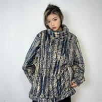 amekaji style hirata hehong high neck pullover lamb cashmere sweater mens and womens same thick loose vintage kapital top