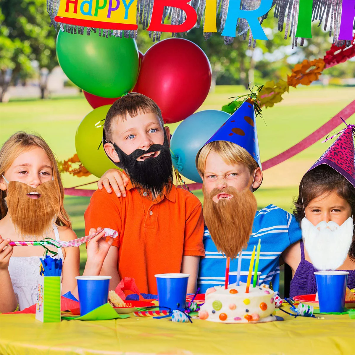 

Fake Beard Facial Prop Hair Mustaches Costume Mustache Self Whisker Rope Elastic Adjustablehairy Moustaches Sticker Cosplay