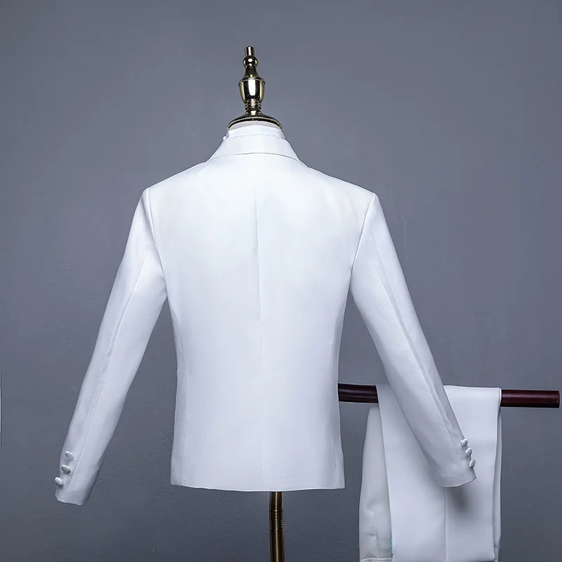 Formal Children's Dress Suits Set Big Boys Piano Show Host Party Wedding Costume Kids Tuxedo Pants Bowtie Girdle 4pcs Outfits