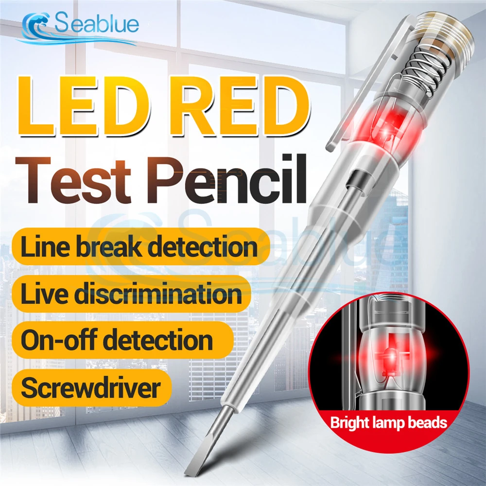 

Multifunctional Induced Electric Tester Pen Screwdriver Probe light Voltage Tester Detector AC/DC 70-250V Test Pen Pencil