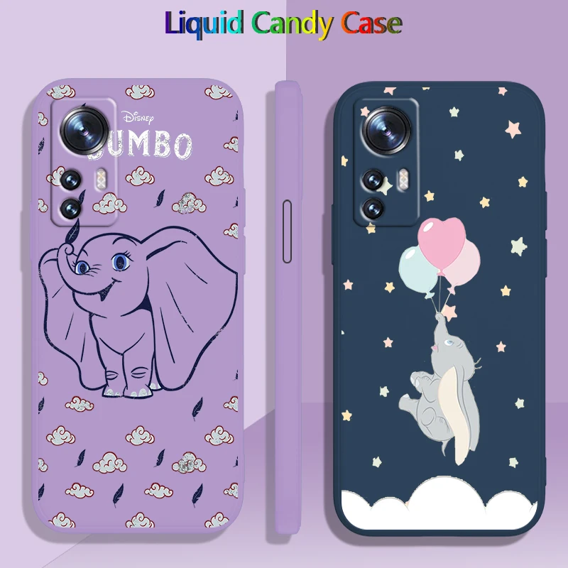 

Disney Cute Animal Dumbo For Xiaomi Mi 12S 12 12X 11i 11T 11 10 10S 10T 9 Pro Lite Ultra 5G Liquid Rope TPU Phone Case