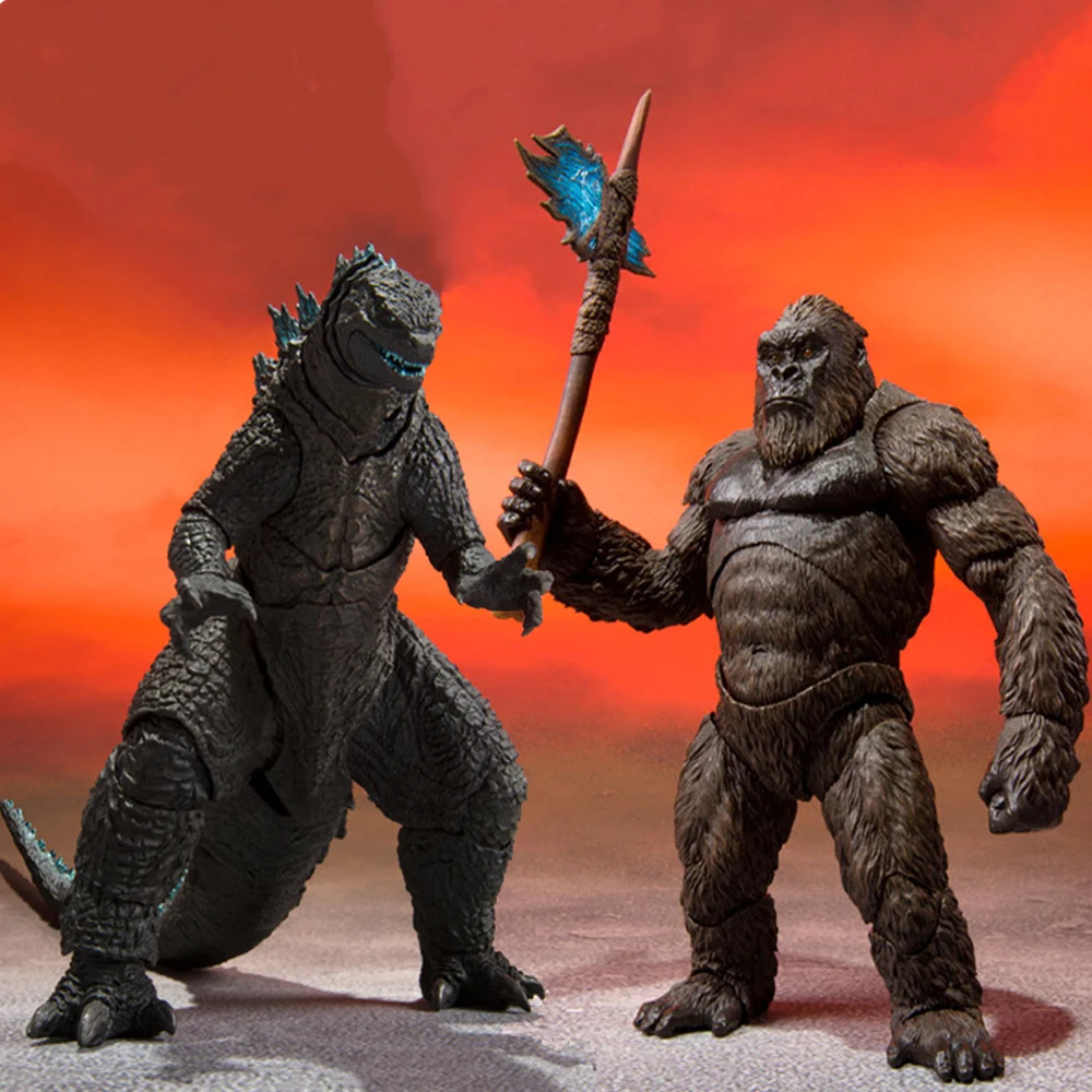 

Anime Figure Godzilla Vs Kong Movie PVC Action Figure Toys 160mm-170mm King Kong Gojira Collectible Anime Action Figures Toys