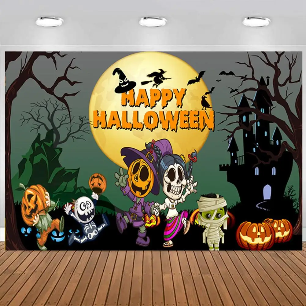 

Unique Halloween Party Decor Halloween Party Spooky Halloween Party Decor Moonlit Cemetery Pumpkin Backdrops for Events