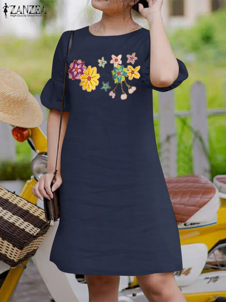 Модные халаты ZANZEA с рукавами-фонариками повседневные праздничные Женские