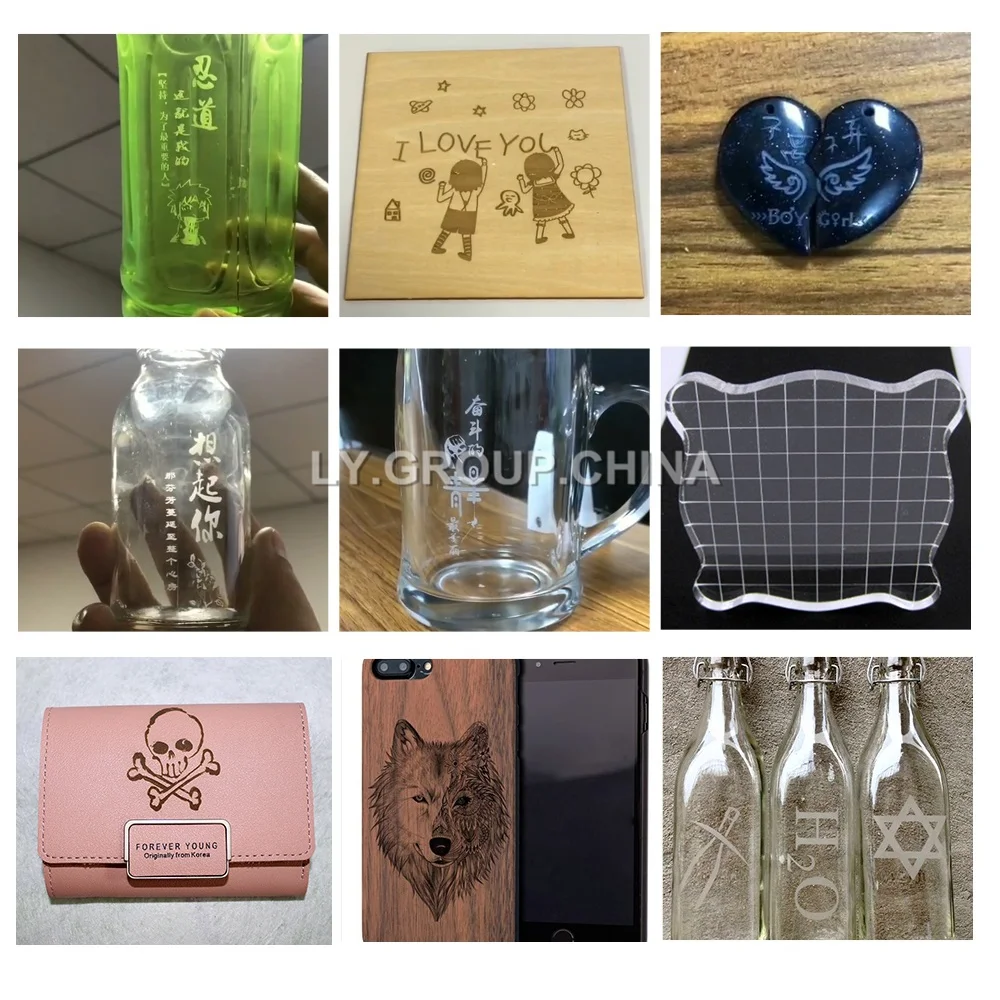 Лазерная маркировочная машина CO2 40 Вт с инструкцией для курения и вращающейся